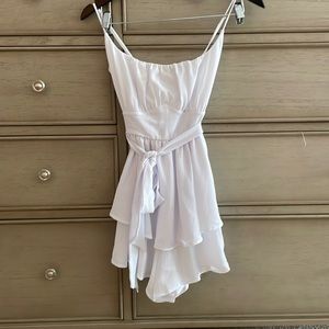 Lucy in The Sky Cora Ruffle White Romper